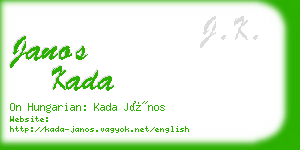 janos kada business card